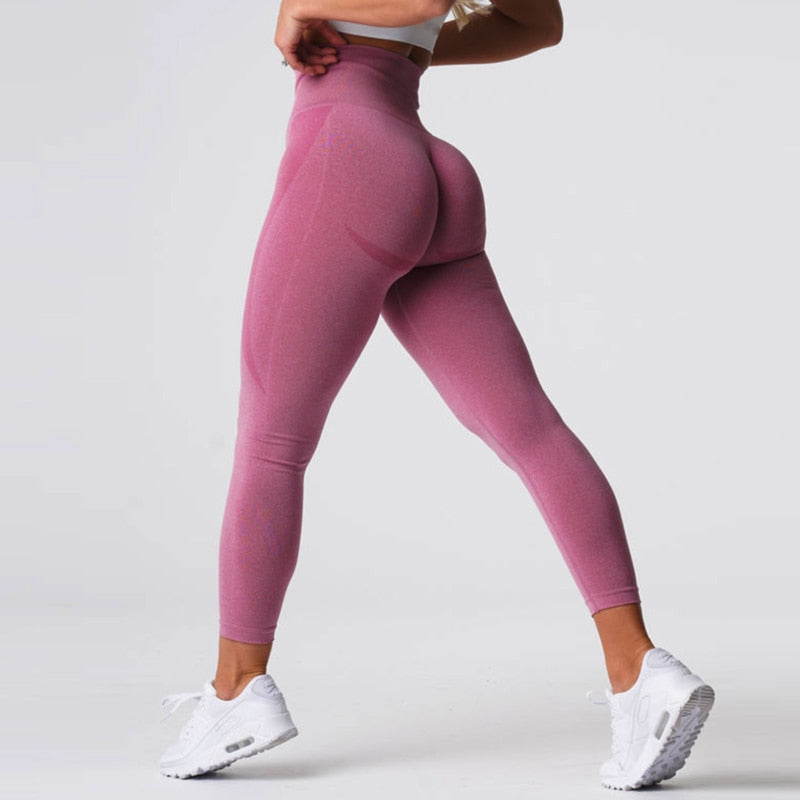 Mocha Contour Seamless Leggings High Waist Gym Tights Women Workout Booty Legging Fitness Gym Clothing Stretchy Sports Leggings