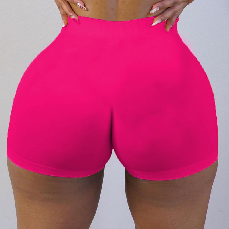 HAOYUAN Sexy High Waist Spandex Booty Shorts Neon Green Womens Fitness Short Pants Summer Stretchy Bottoms Snack Shorts