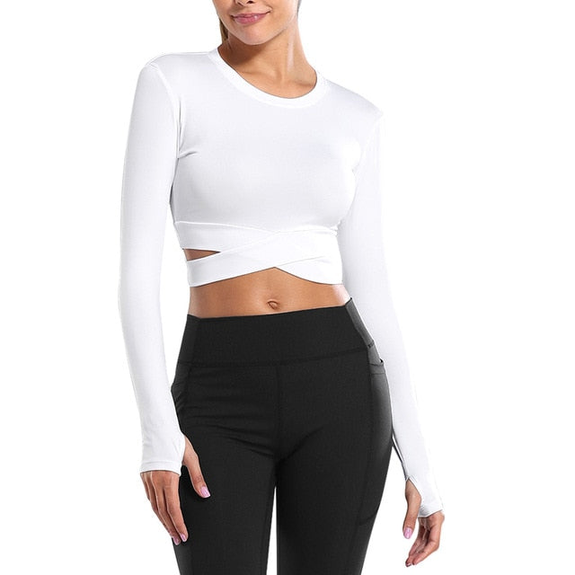 VERTVIE Tight Seamless Yoga Shirts Women Short Sleeve Cropped Gym Tops Fitness Woman Running Workout Sport T-Shirts Sports Wear