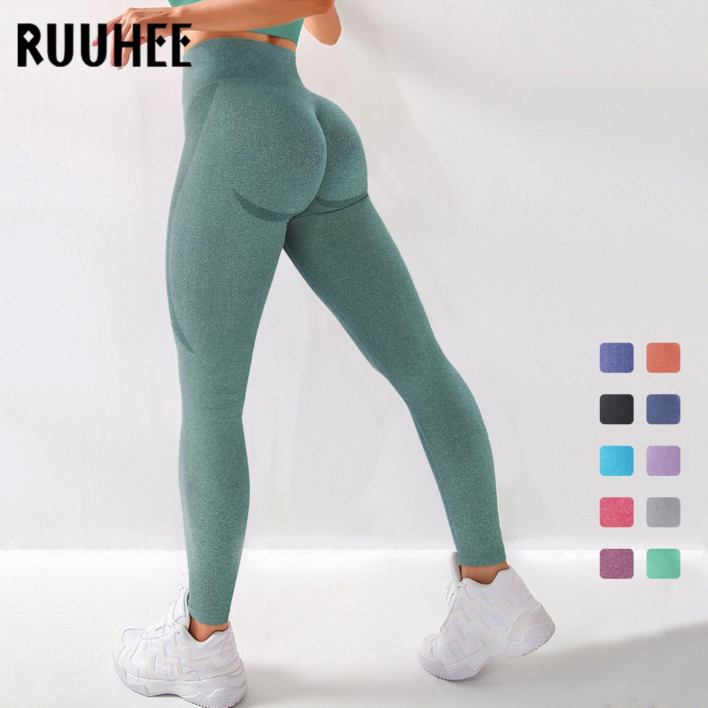 RUUHEE Seamless Legging Yoga Pants Sports Clothing Solid High Waist Full Length Workout Leggings for Fittness Yoga Leggings